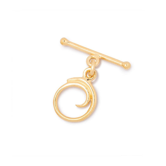 11mm Vermeil Toggle Swirl Design 1 piece
