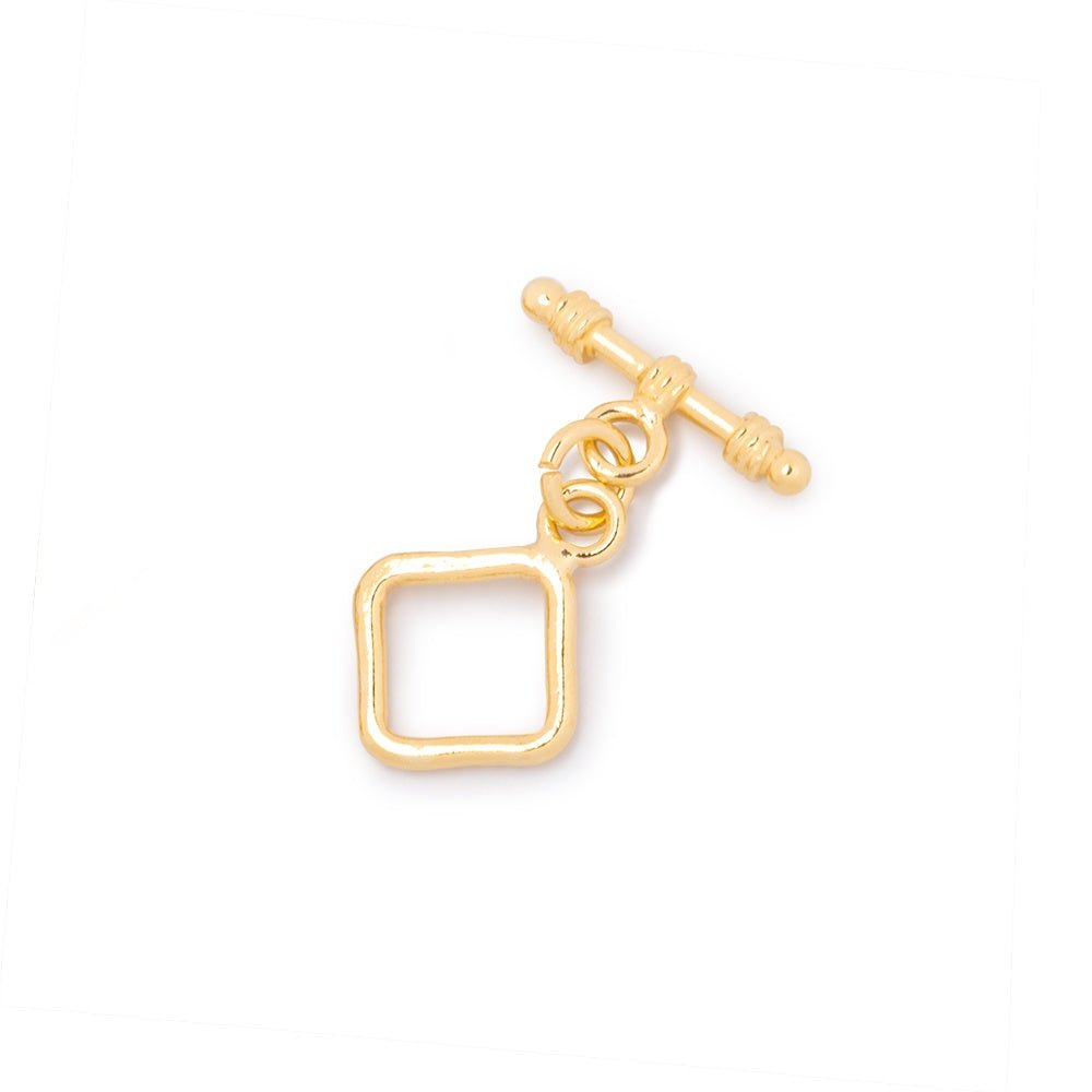 11mm Vermeil Toggle Plain Diamond Design 1 piece