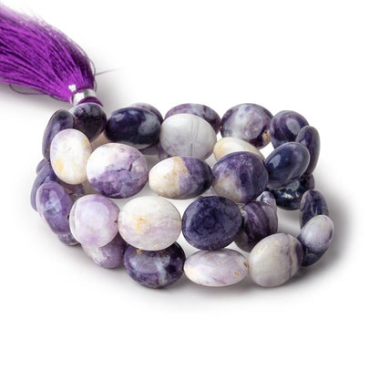 11x10-12x10mm Morado Purple Opal Plain Oval Beads 18 inch 38 pieces