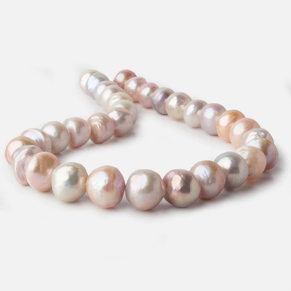 11x10-14x13mm TriColor Baroque Freshwater Pearl 16 inch 33 pieces