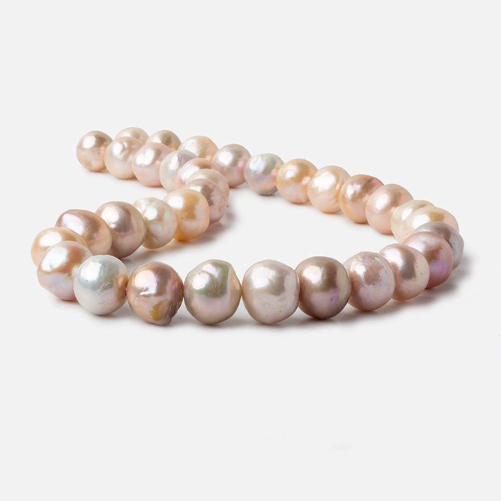 11x10-14x13mm TriColor Baroque Freshwater Pearl 16 inch 33 pieces