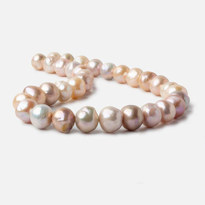 11x10-14x13mm TriColor Baroque Freshwater Pearl 16 inch 33 pieces