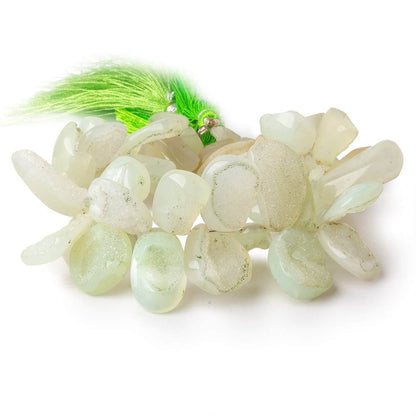 11x10-20x13mm Lemon Lime Drusy Freeform Beads 46 pieces