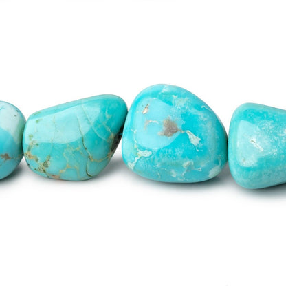 11x10-21x16mm Sleeping Beauty Turquoise Plain Nuggets 18 inch 31 Beads AAA