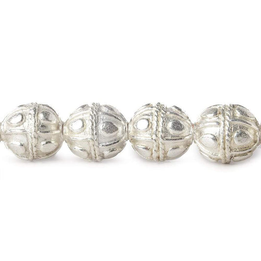 11x10mm Sterling Silver Plated Copper Bead Roval Pear 8 inch 18 pcs