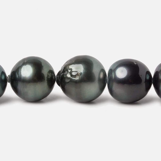 11x11-14x15mm Multi Color Tahitian Round Saltwater Pearls 16 inch 33 pieces A