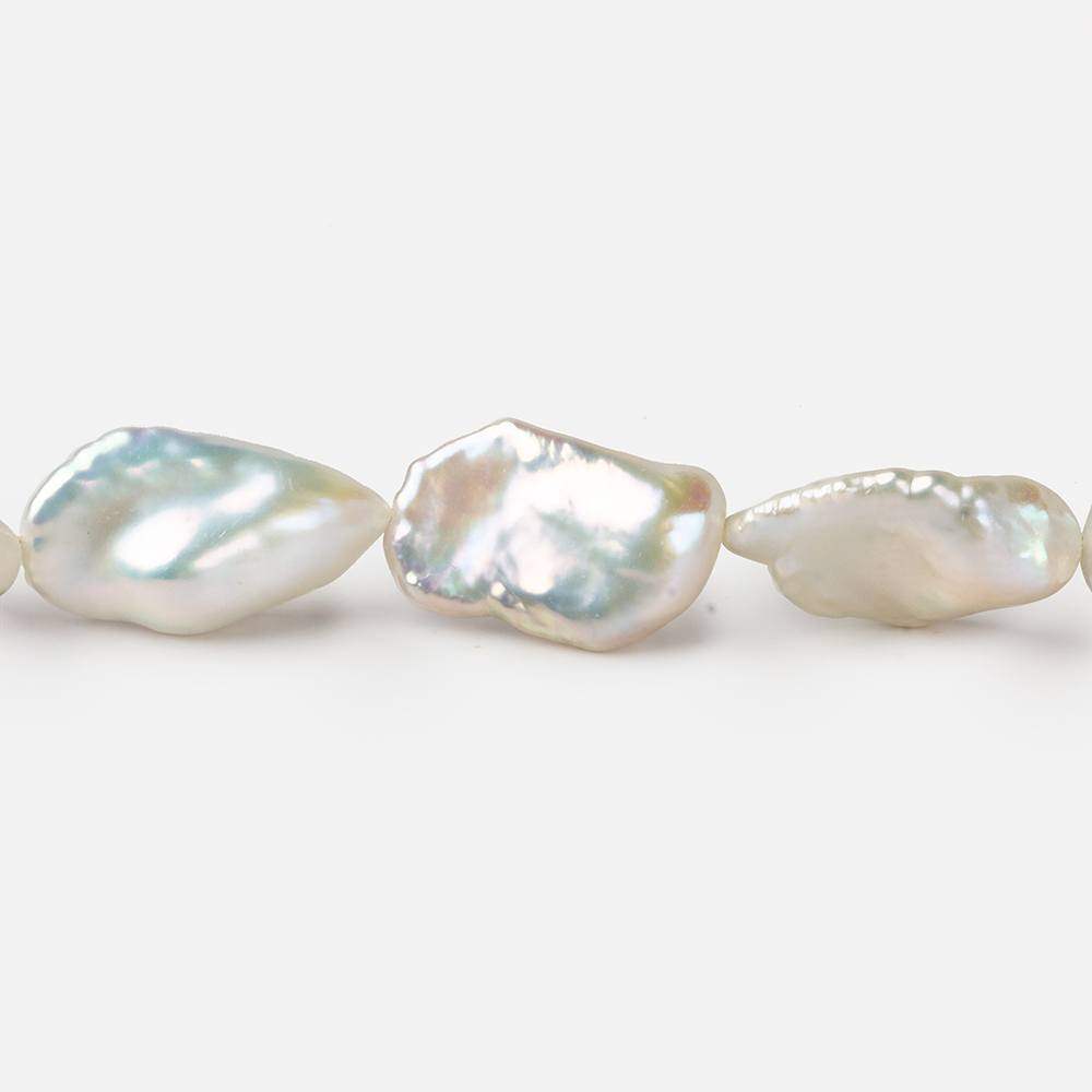 11x11-15x12mm Off White Keshi Freshwater Pearls 16 inch 22 pieces AAA