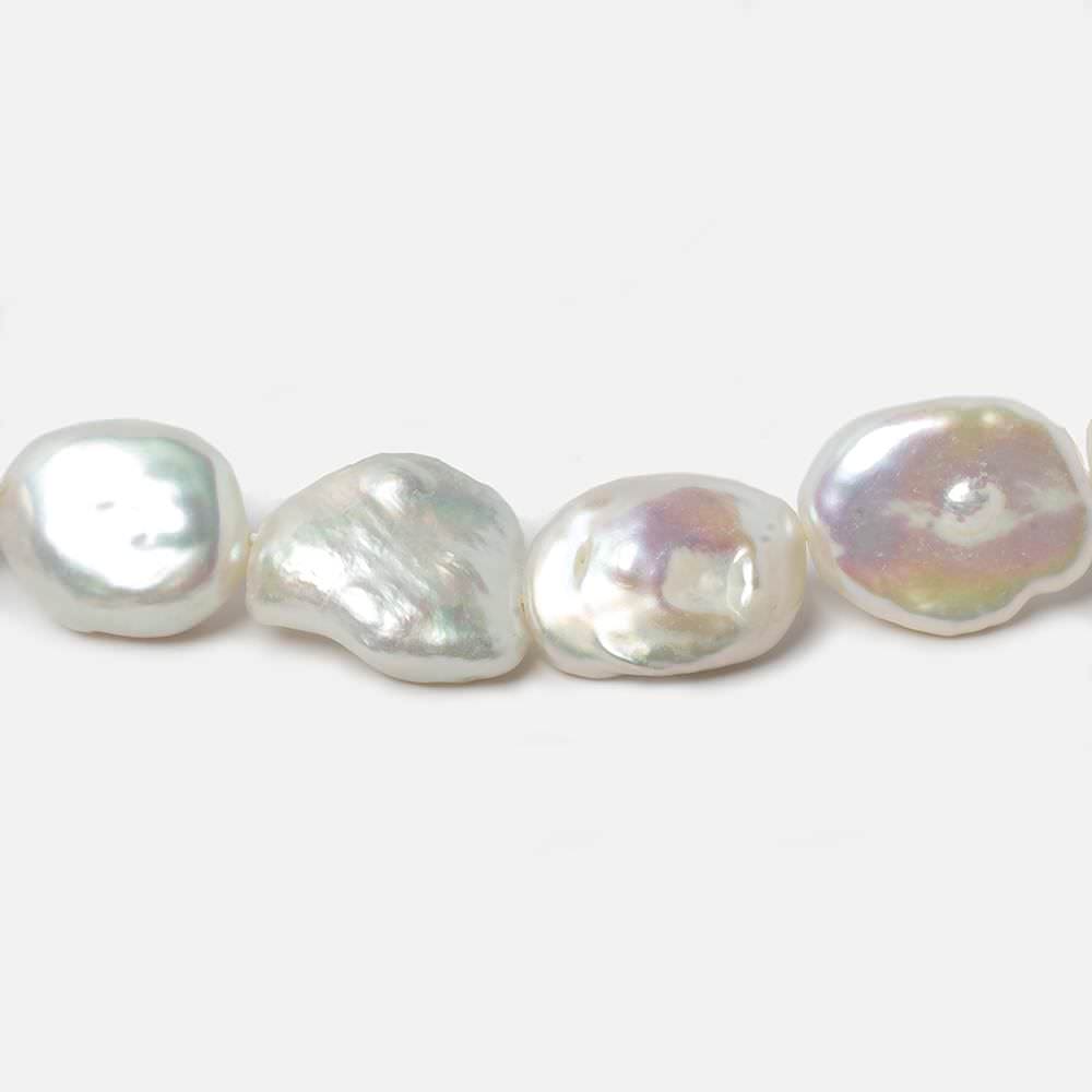 11x11-15x12mm Off White Keshi Freshwater Pearls 16 inch 22 pieces AAA