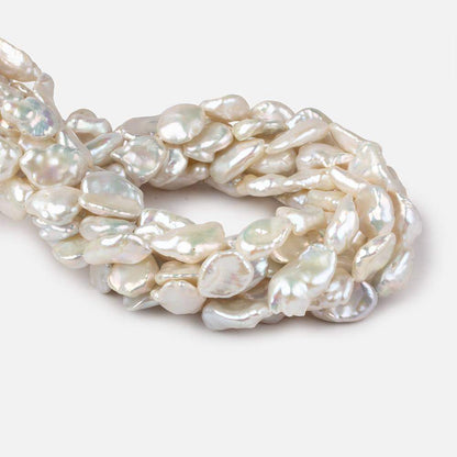 11x11-15x12mm Off White Keshi Freshwater Pearls 16 inch 22 pieces AAA