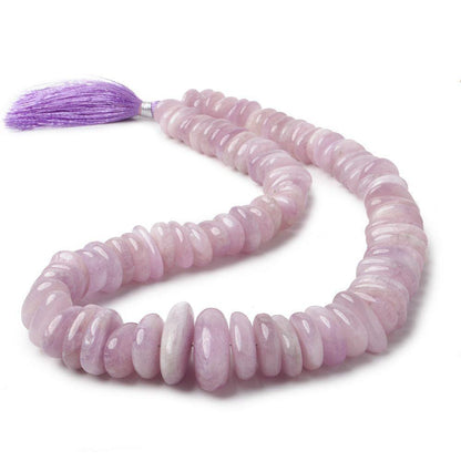 11x11-24x14mm Kunzite plain center drilled nuggets 16 inch 89 beads