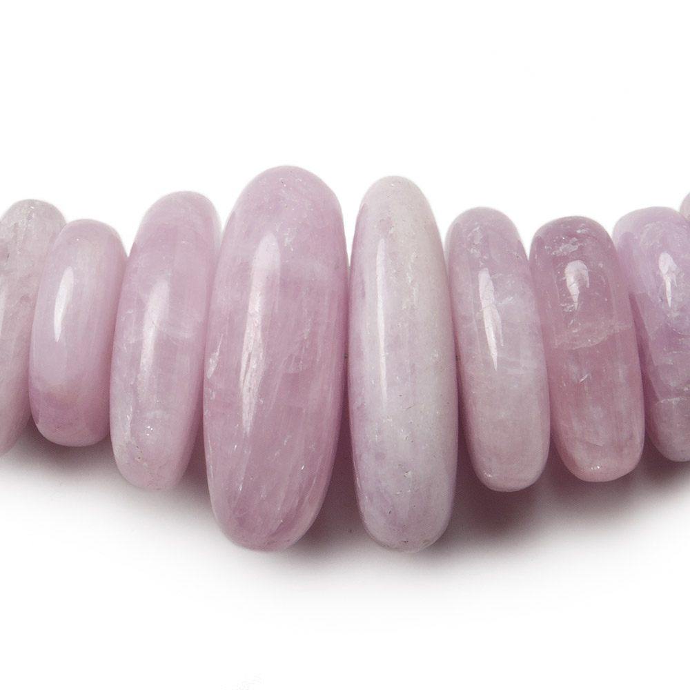 11x11-24x14mm Kunzite plain center drilled nuggets 16 inch 89 beads