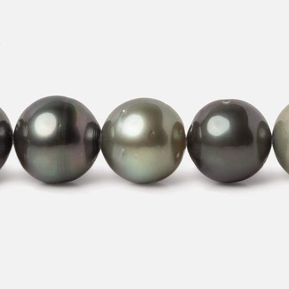 11x11.5-13x13mm Multi Color Tahitian Round Saltwater Pearls 16 inch 33 pieces A