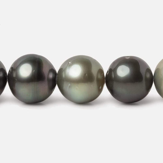 11x11.5-13x13mm Multi Color Tahitian Round Saltwater Pearls 16 inch 33 pieces A