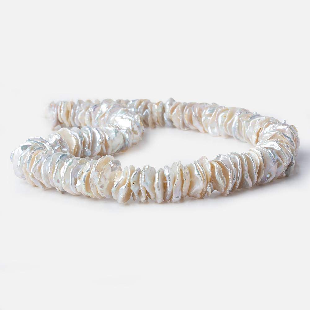 11x12-13x14mm Cream Center Drilled Keshi Freshwater Pearl 16 inch 156 pieces AAA