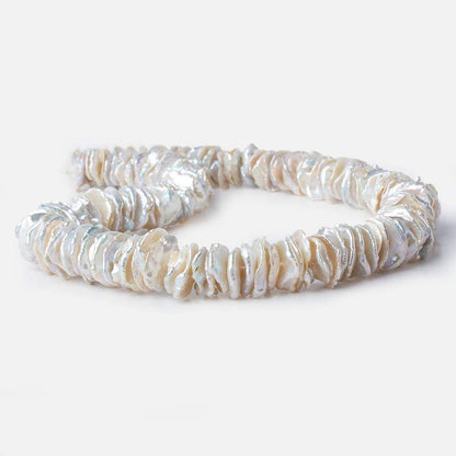 11x12-13x14mm Cream Center Drilled Keshi Freshwater Pearl 16 inch 156 pieces AAA