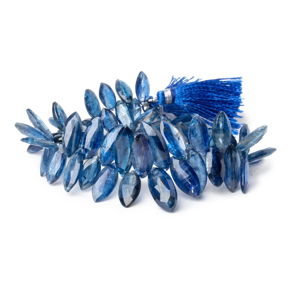 11x5-17x8mm Kyanite Faceted Marquise Beads 7.5 inch 58 pieces AA