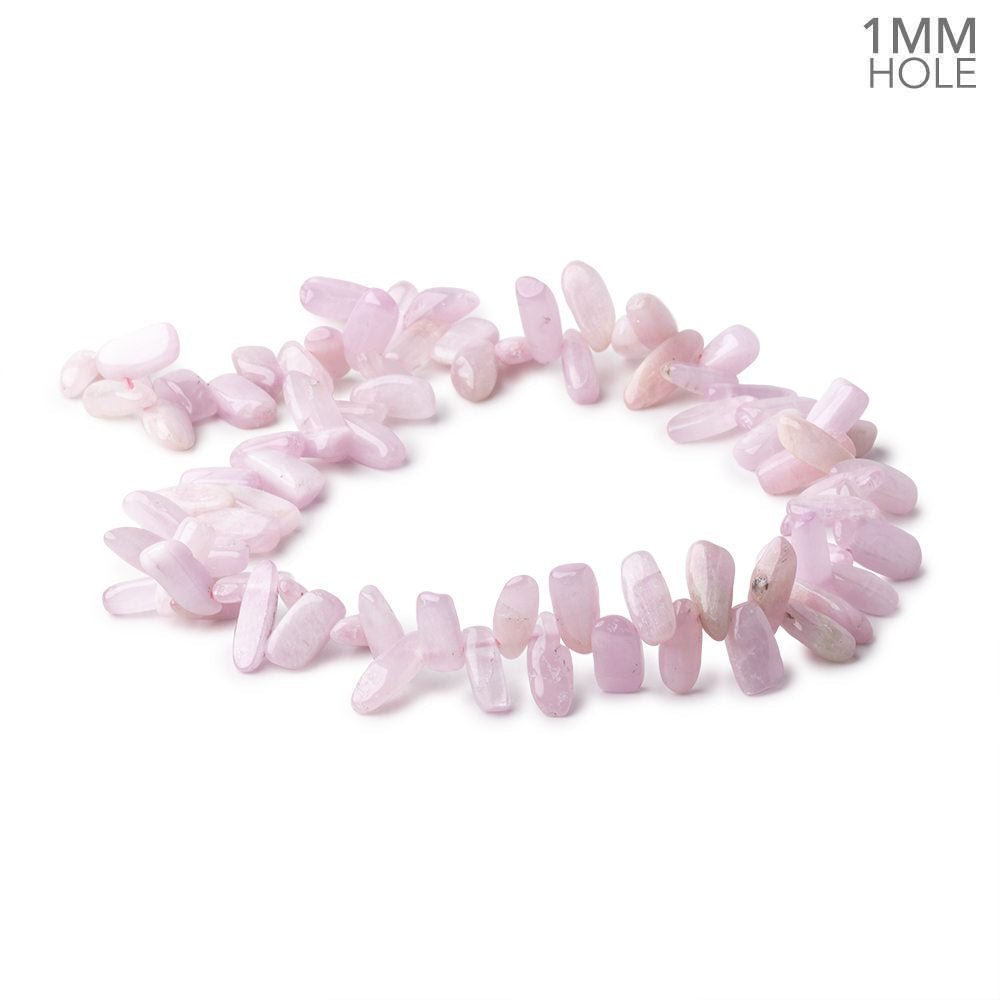 11x6-16x6mm Kunzite Top Drilled Plain Nuggets 16 inch 90 Beads 1mm Hole