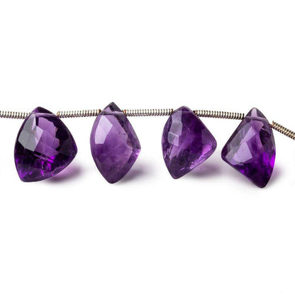 11x7-13x10mm Amethyst Faceted Free shape Beads 9 inch 18 pcs