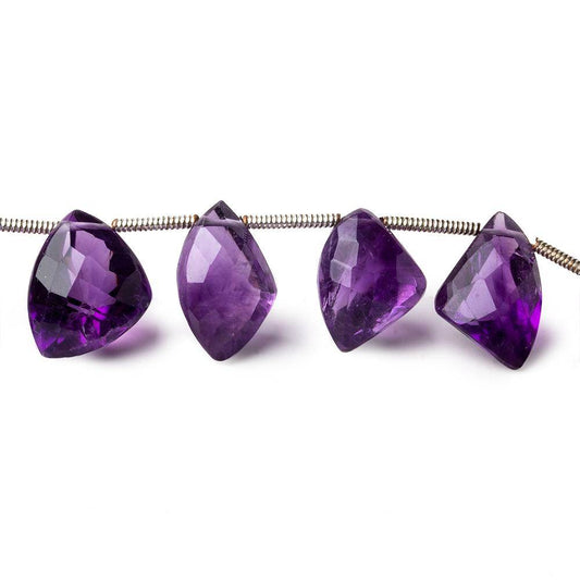 11x7-13x10mm Amethyst Faceted Free shape Beads 9 inch 18 pcs