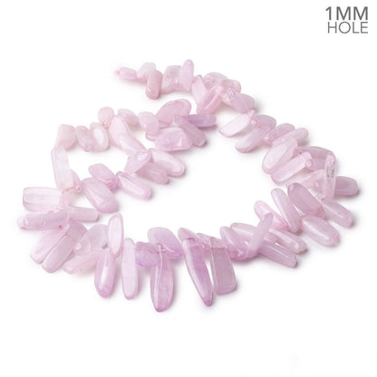 11x7-26x6mm Kunzite Top Drilled Plain Nuggets 16 inch 76 Beads 1mm Hole