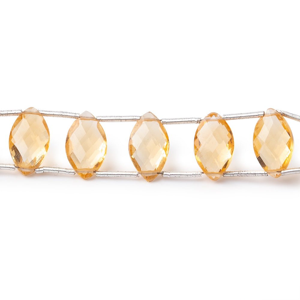 11x7mm Citrine Double Drilled Marquise Beads 7.5 inch 20 pieces AAA