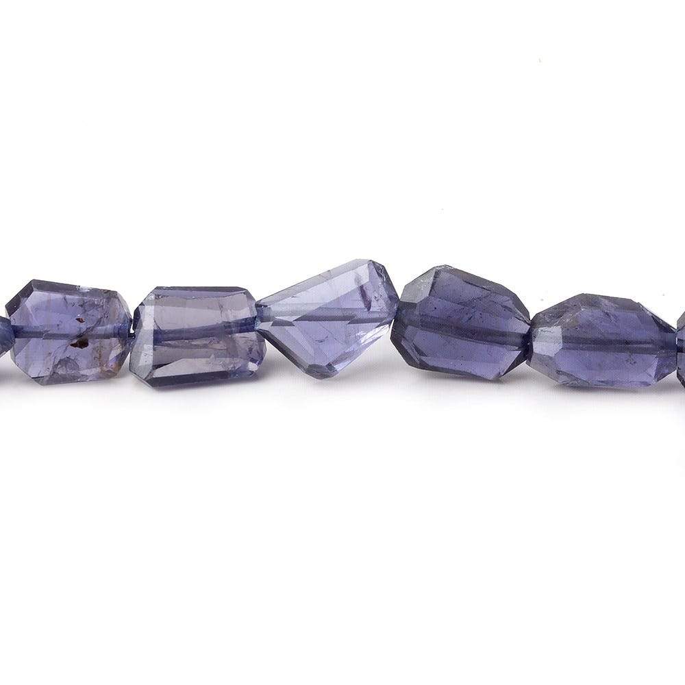 11x7mm Iolite Faceted Nugget Beads 8 inch 22 pieces AA