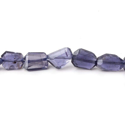 11x7mm Iolite Faceted Nugget Beads 8 inch 22 pieces AA