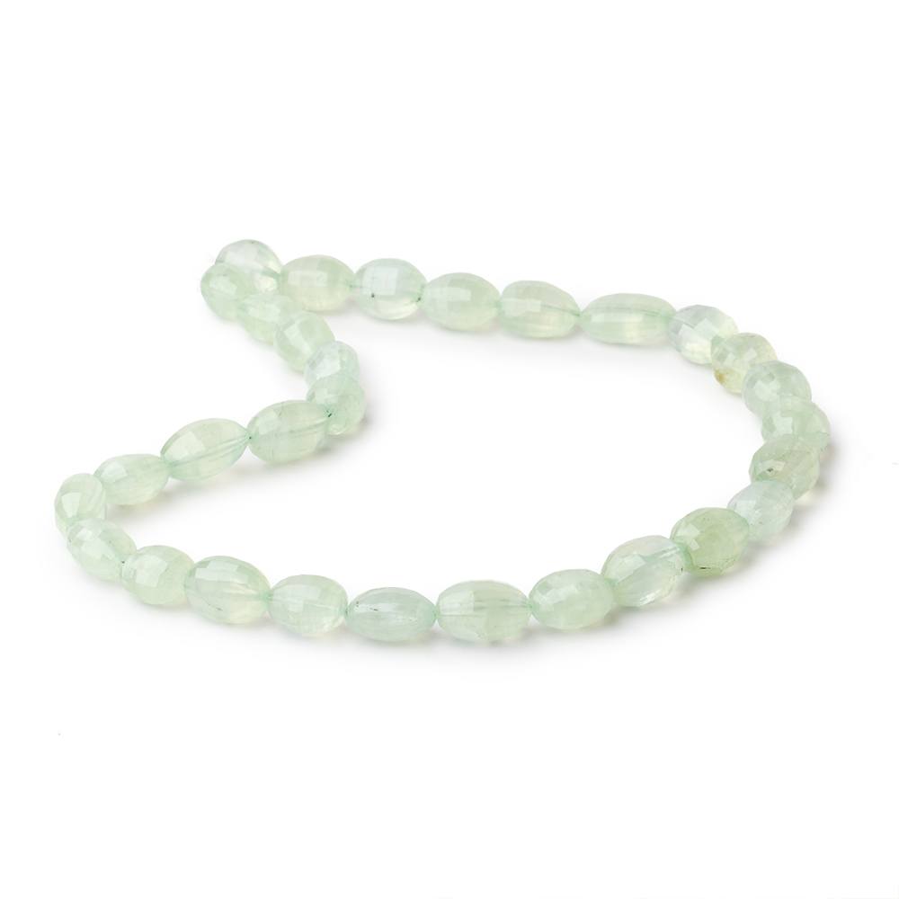 11x8-14x9mm Prehnite Faceted Oval Beads 14 inch 31 pieces