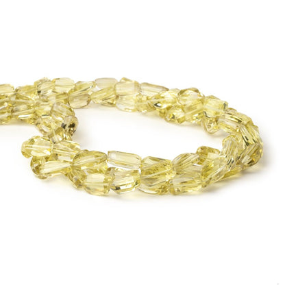 11x8-15x11mm Lemon Quartz Faceted Nuggets 18 inch 33 Beads AA