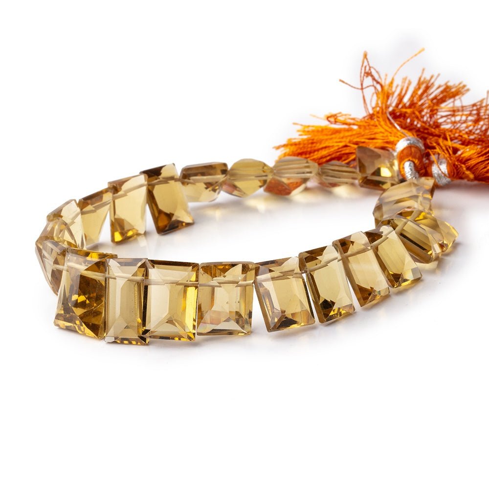 11x8-15x11mm Whiskey Quartz Faceted Rectangle Beads 8 inch 23 pieces AAA