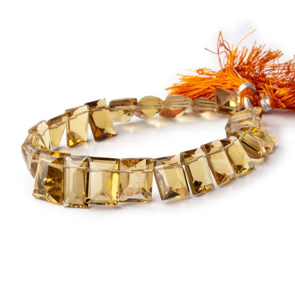 11x8-15x11mm Whiskey Quartz Faceted Rectangle Beads 8 inch 23 pieces AAA