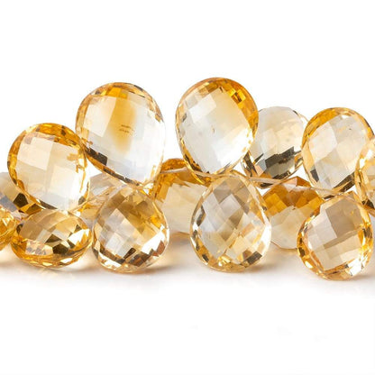 11x8-16x12mm Citrine Faceted Pear Briolette 8 inch 49 beads AAA+