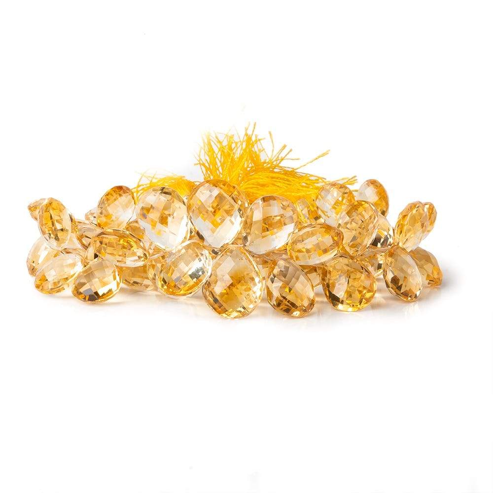 11x8-16x12mm Citrine Faceted Pear Briolette 8 inch 49 beads AAA+