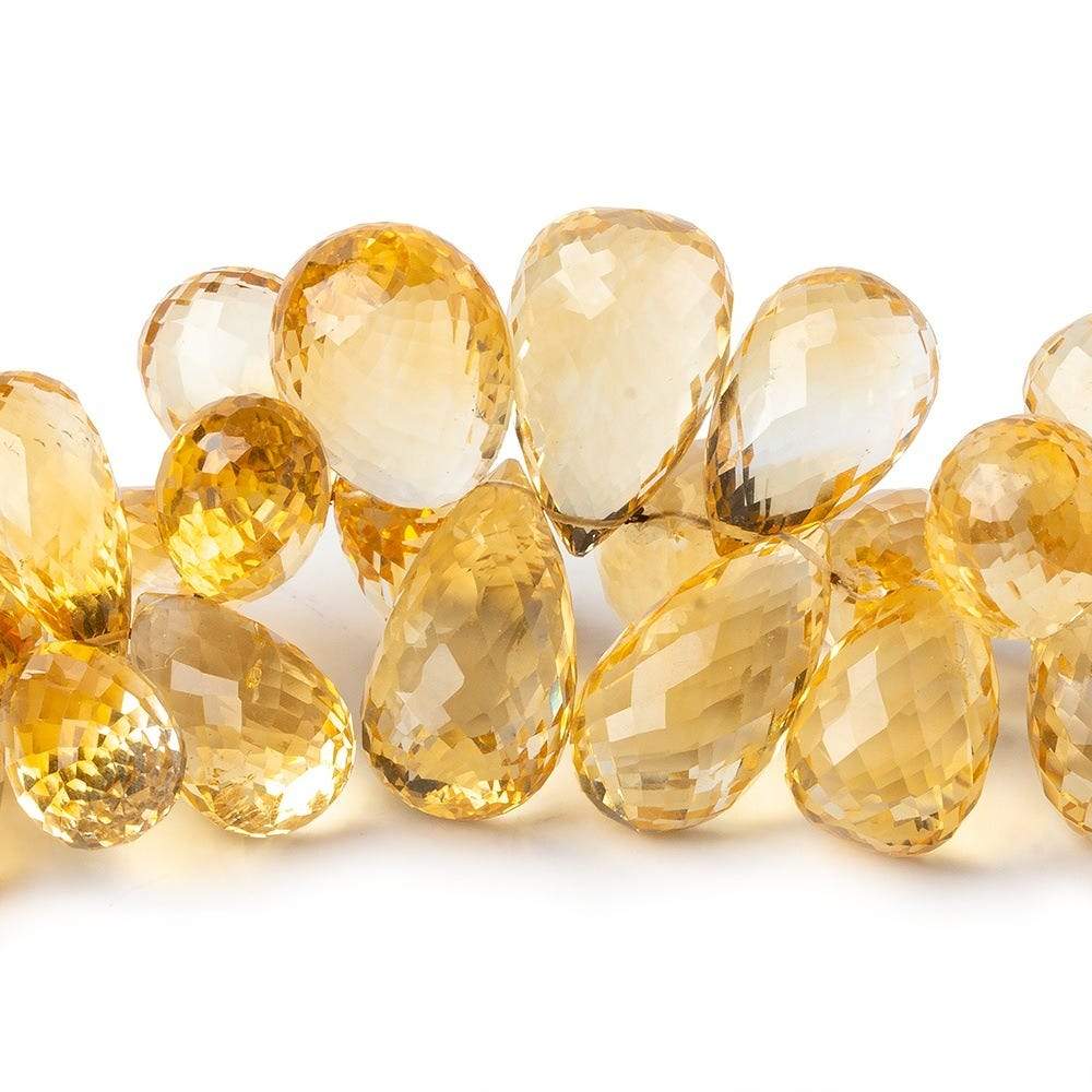 11x8-18x9mm Citrine Faceted Tear Drop Beads 8.5 inch 66 beads AAA Grade