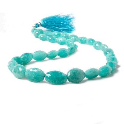 11x8-23x15mm Amazonite faceted oval beads 18 inch 31 pieces AA Grade