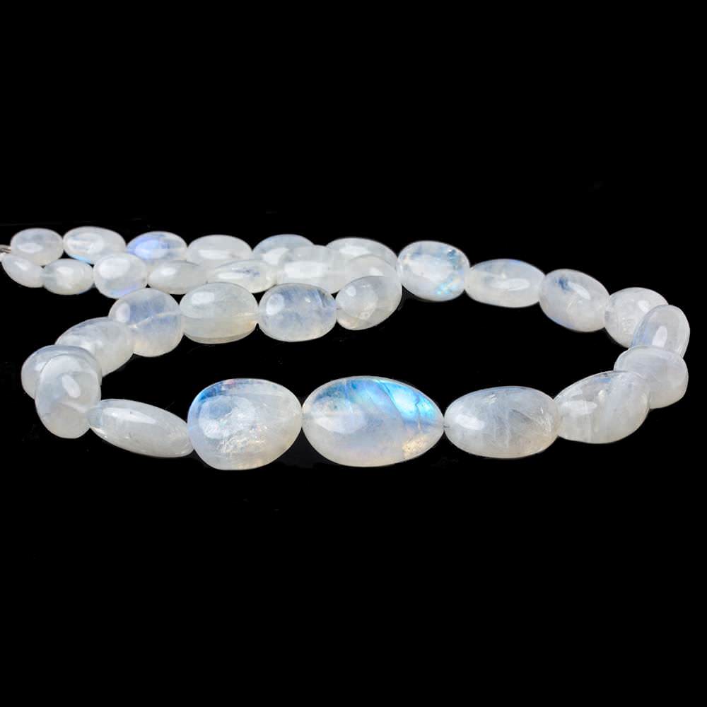 11x8-24x16mm Rainbow Moonstone tumbled nugget 19 inch 29 Beads