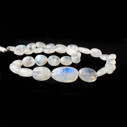 11x8-26x15mm Rainbow Moonstone Plain Nugget Beads 18 inches 27 pcs AAA