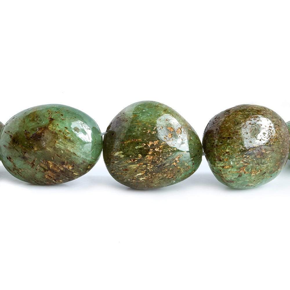 11x8-28x21mm Russian Emerald Plain Nugget Beads 17 inch 23 pieces