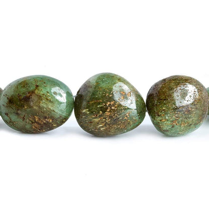 11x8-28x21mm Russian Emerald Plain Nugget Beads 17 inch 23 pieces