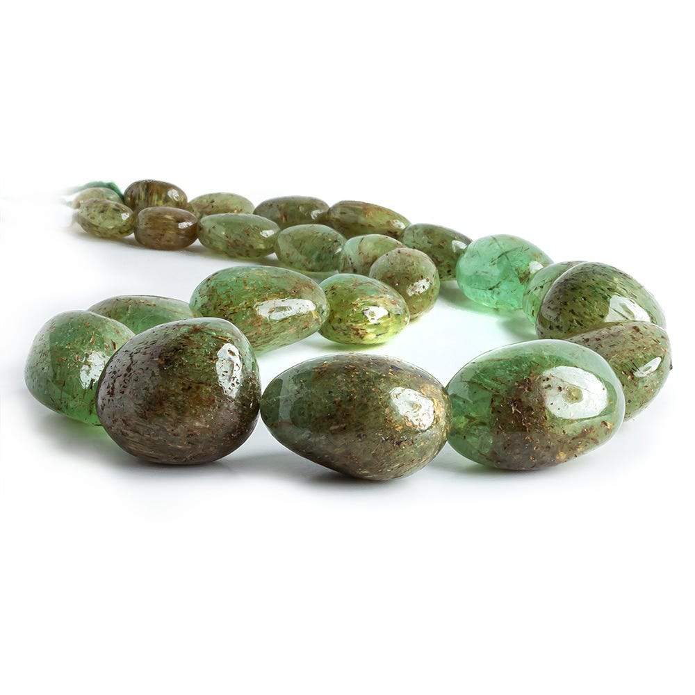 11x8-28x21mm Russian Emerald Plain Nugget Beads 17 inch 23 pieces