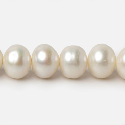 11x9-13x10mm Off White Button Large Hole pearls 8 inch 20 pieces
