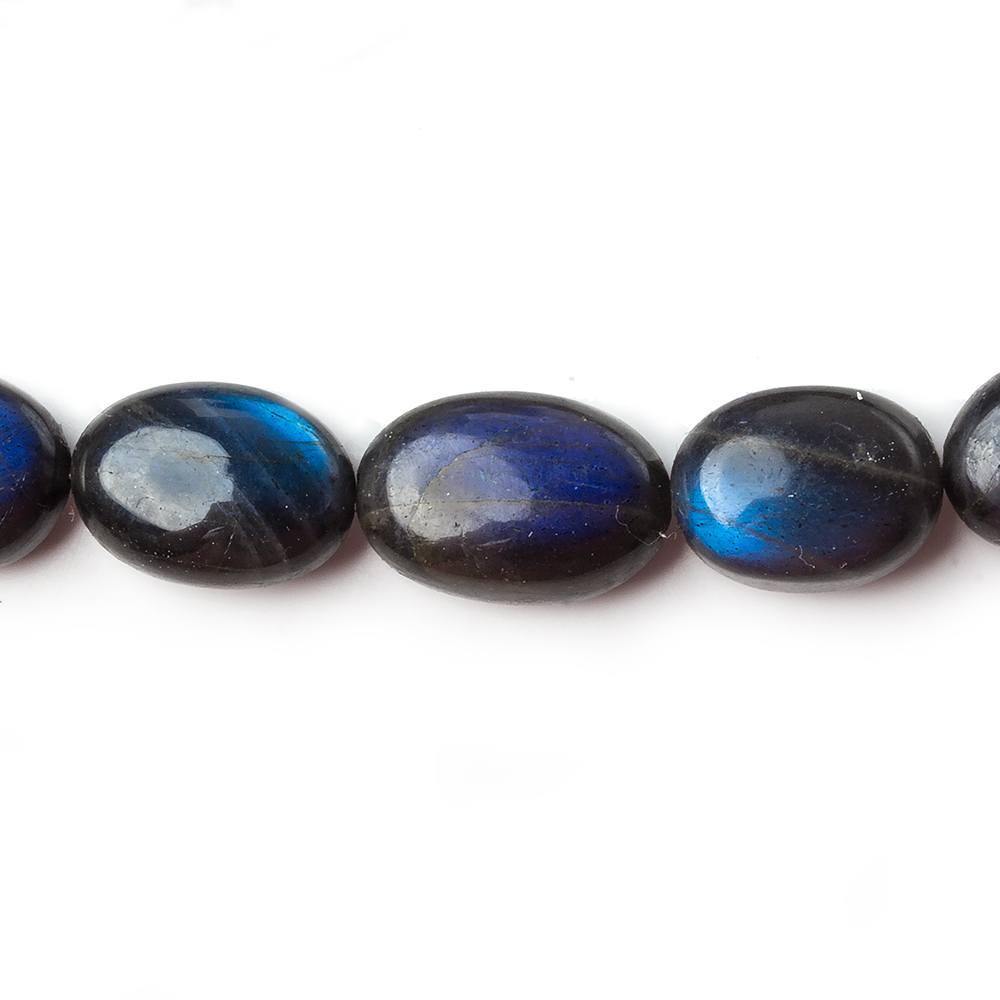 11x9-14x9mm Black Labradorite Plain Nugget Beads 16 inch 31 pieces A
