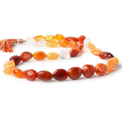 11x9-14x9mm Fire Opal Plain Nugget Beads 18 inch 32 pieces