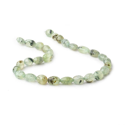 11x9-15x10mm Dendritic Prehnite Faceted Oval Beads 14.5 inch 28 pieces