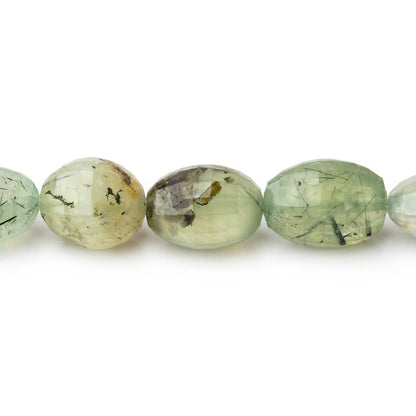 11x9-15x10mm Dendritic Prehnite Faceted Oval Beads 14.5 inch 28 pieces