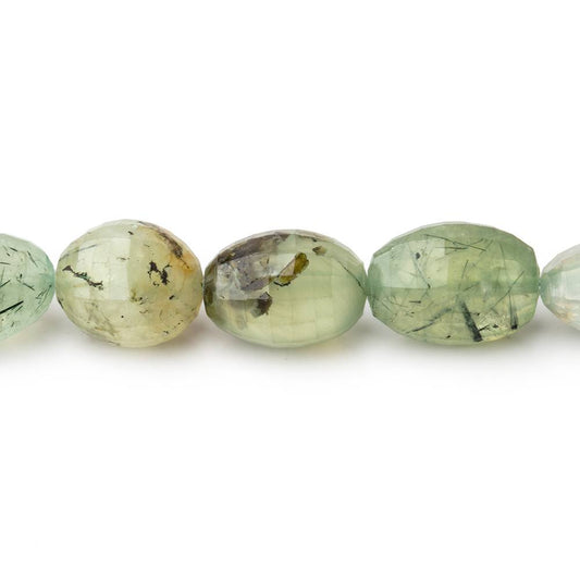 11x9-15x10mm Dendritic Prehnite Faceted Oval Beads 14.5 inch 28 pieces