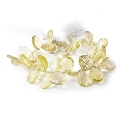 11x9-16x10mm Lemon Quartz Faceted Freeform Beads 8 inch 37 pieces