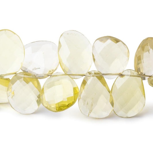 11x9-16x10mm Lemon Quartz Faceted Freeform Beads 8 inch 37 pieces