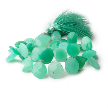 11x9-16x14mm Chrysoprase Faceted Freeform Beads 7.5 inch 35 pieces