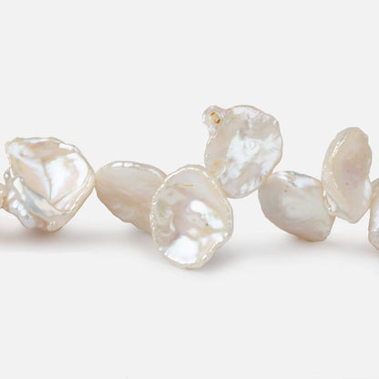 11x9-17x12mm Off White top drilled Keshi Freshwater Pearls AA 16 inch 40 pcs